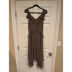 BCBG Max Azria "Lissa" Light Brown Light Fit & Flare Midi Dress, Size XXS